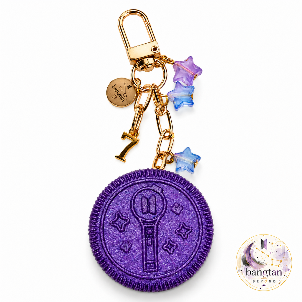 Double Stuffed Purple Cookie Keychain