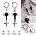 Pink & Black Lightstick Earrings